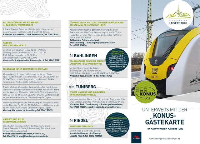 Flyer zur Konuskarte - Gasthaus Krone in Bötzingen